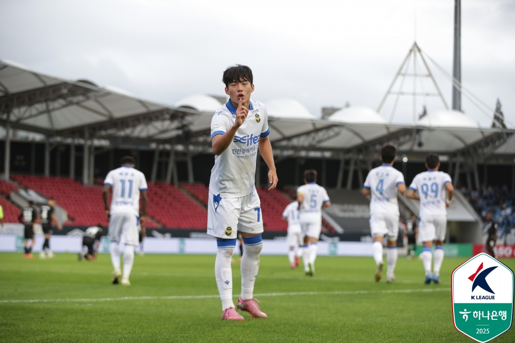 지난 시즌 K리그2 9골 1도움을 기록했던 인천 유나이티드 박승호. /사진=한국프로축구연맹 제공