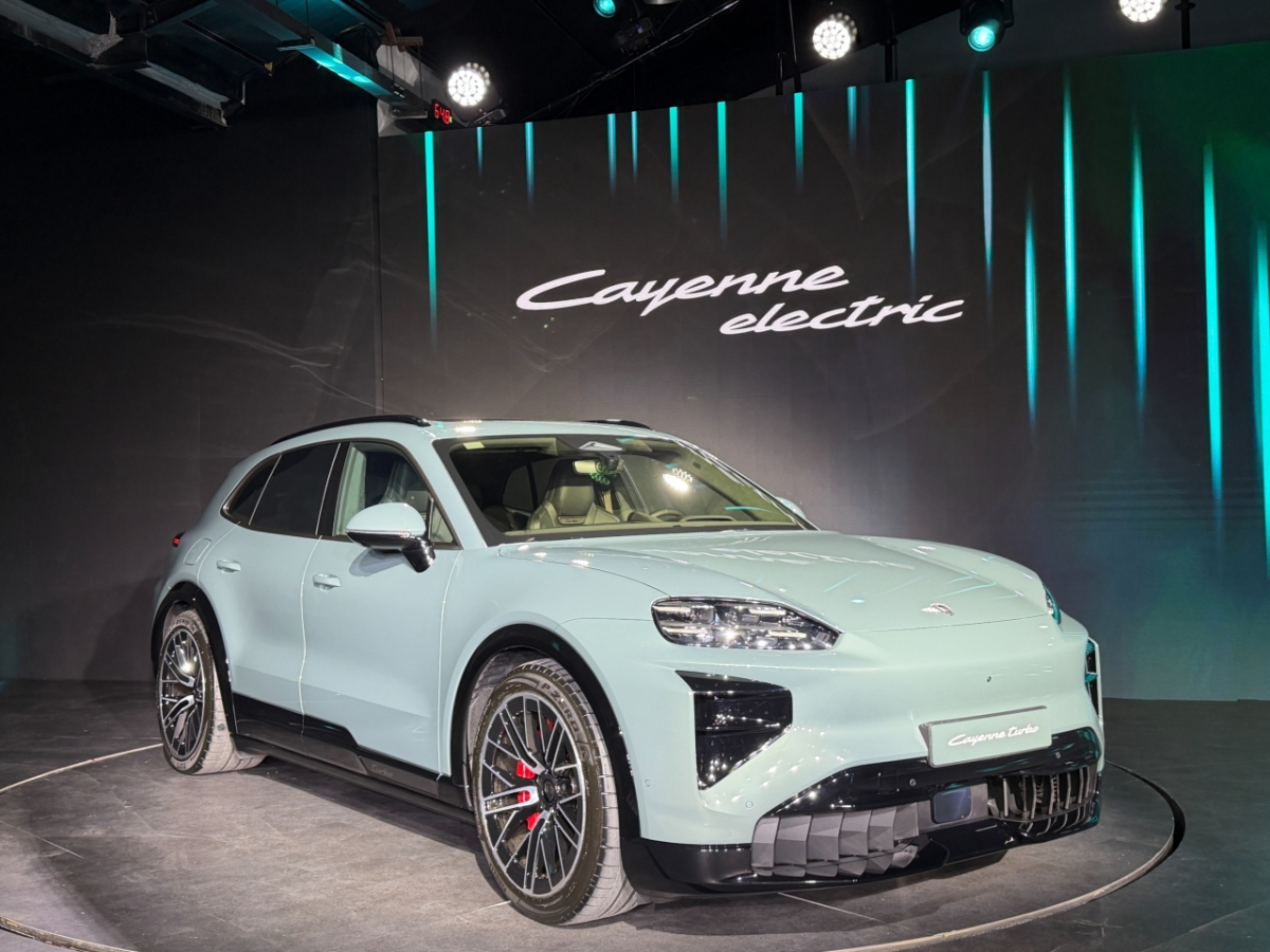 올해 하반기 출시될 예정인 카이엔 일렉트릭(EV)의 외관 모습/사진= 임찬영 기자