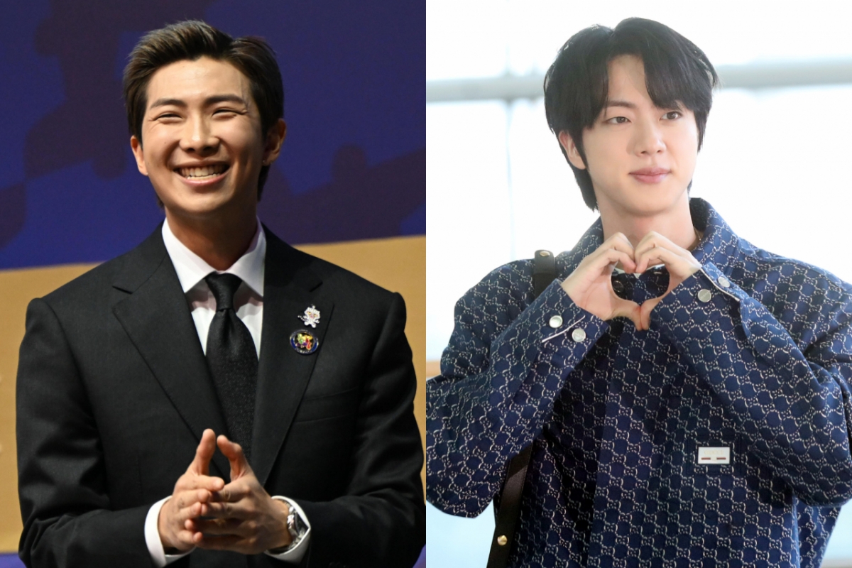 (왼쪽부터) 그룹 BTS RM, 진 /사진=뉴시스, 머니투데이 사진 DB