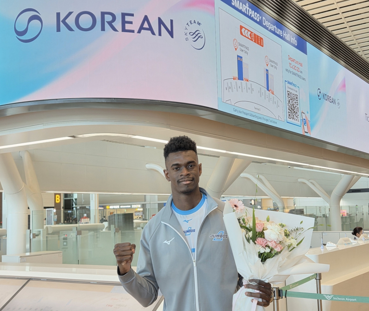 대한항공에 입단한 호세 마쏘. /사진=대한항공 배구단 제공