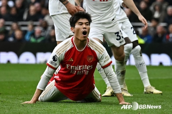 아스널 시절 토미야스 타케히로의 모습. /AFPBBNews=뉴스1