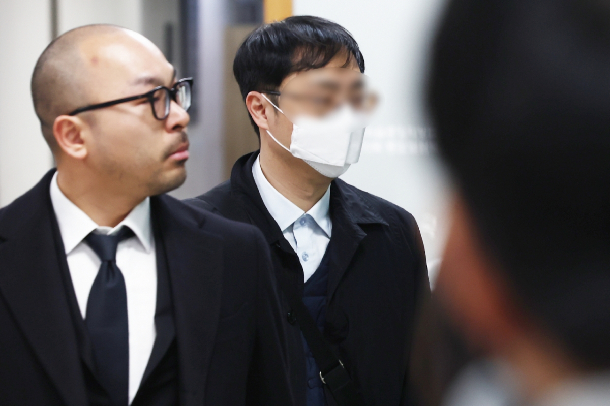 북한에 무인기를 날려 보낸 30대 대학원생 오모씨가 지난달 26일 오전 서울 서초구 서울중앙지법에서 구속 전 피의자 심문을 받기 위해 출석하고 있다. /사진=뉴스1