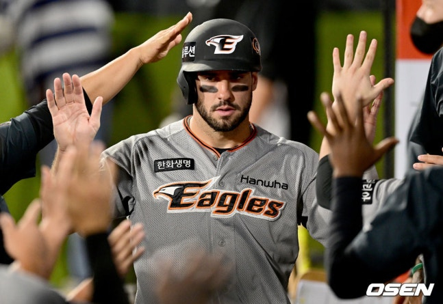 2022시즌 한화 이글스 소속이었던 터크먼의 모습.