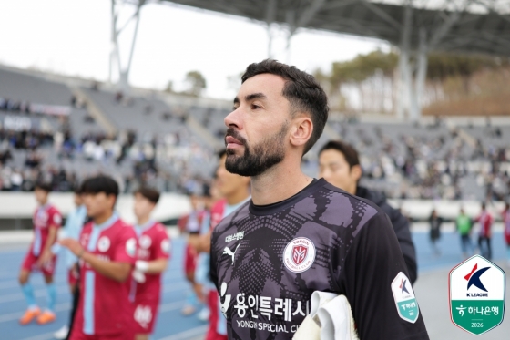 용인FC 골키퍼 노보. /사진=한국프로축구연맹 제공