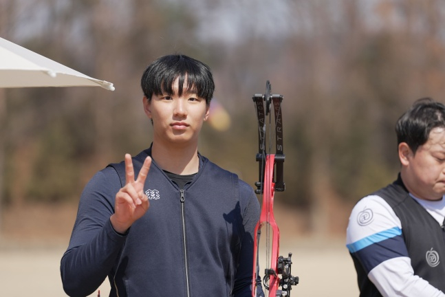 2026 한국 양궁 컴파운드 남자 대표 선발전 1위 김강민. /사진=대한양궁협회 제공