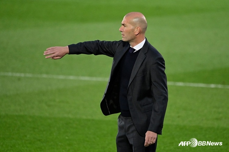 레알 마드리드 감독 시절 지네딘 지단의 모습. /AFPBBNews=뉴스1