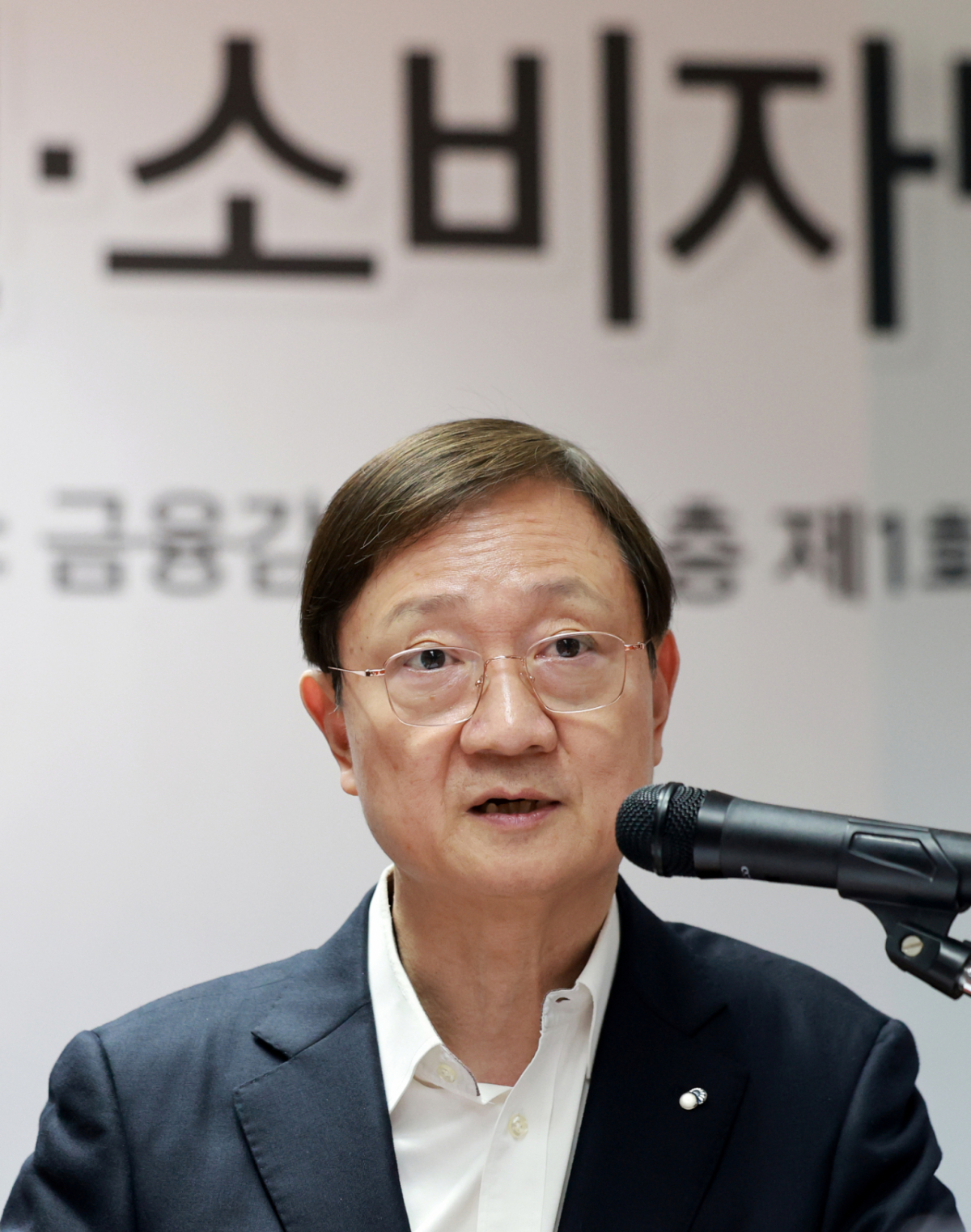 이찬진 금융감독원 원장이 지난 24일 서울 영등포구 금융감독원에서 열린 시민·소비자단체 간담회에서 모두발언을 하고 있다. /사진=뉴스1