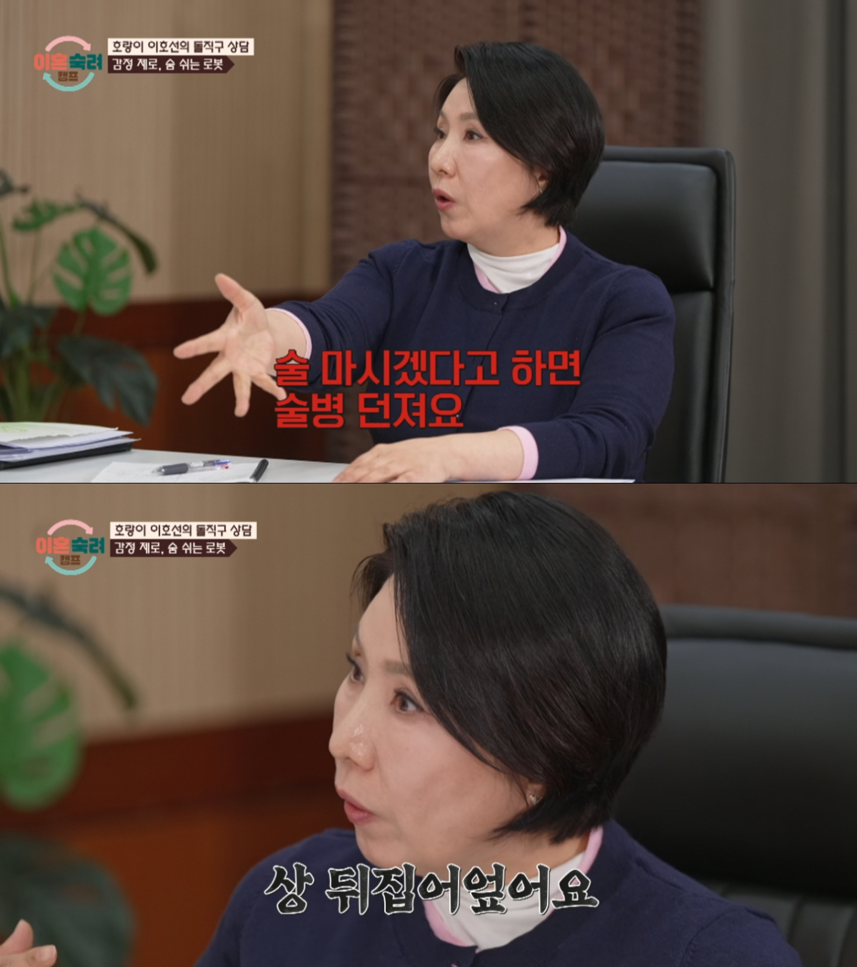 초걍수 솔루션을 제안하는 이호선 교수. /사진=JTBC '이혼숙려캠프' 캡처