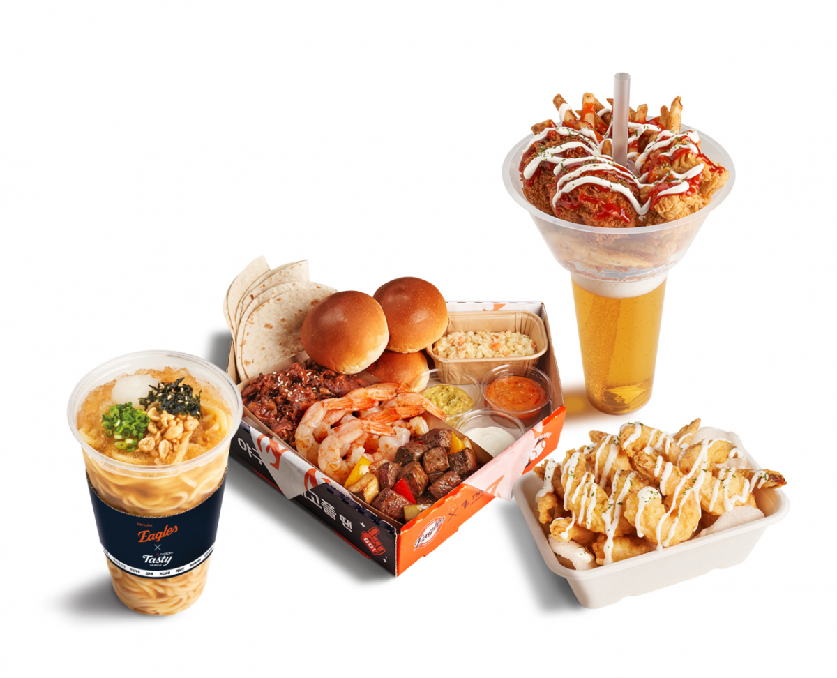  새마을식당 한화생명 볼파크점에서만 판매하는 '승리의 바베큐 플레이트' 등 야구장 메뉴 /사진제공=더본코리아