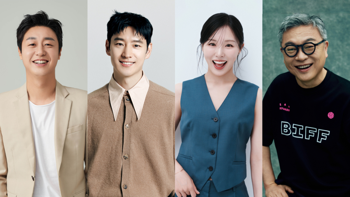 (왼쪽부터) 배유람, 이제훈, 김아랑, 김의성. /사진=KIA 타이거즈 제공