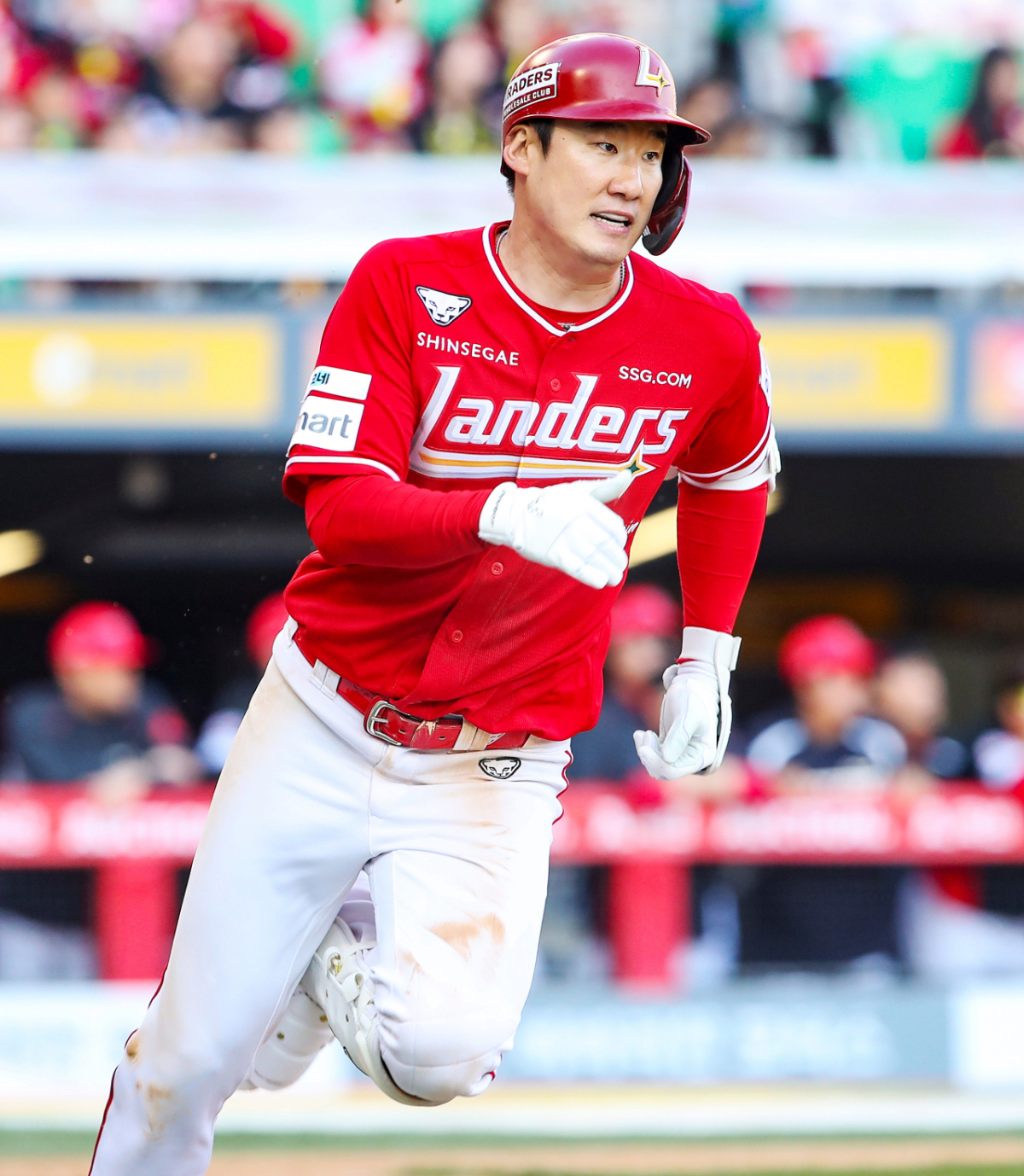 28일 SSG 랜더스 오태곤의 경기 모습. /사진=SSG 랜더스 제공