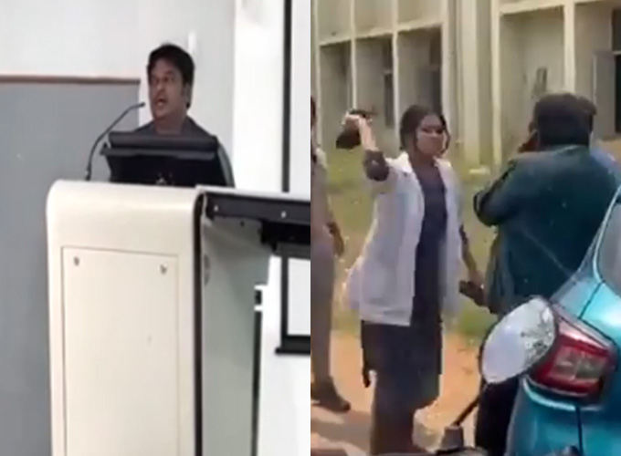 50대 인도 의과대학 조교수가 강의 도중 19세 여학생에게 공개 청혼했다가 학생들에게 집단 폭행을 당하는 사건이 발생했다. /사진=엑스(X·옛 트위터) 캡처