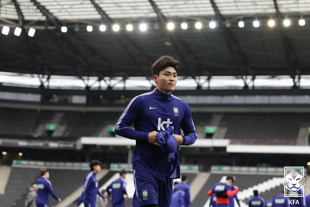 한국 축구대표팀 미드필더 박진섭. /사진=대한축구협회 제공
