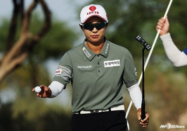 29일(한국시간) 미국 애리조나주 챈들러의 윌윈드 골프클럽 캣테일 코스(파72)에서 열린 LPGA 투어 포드 챔피언십에 출전한 김효주. /AFPBBNews=뉴스1