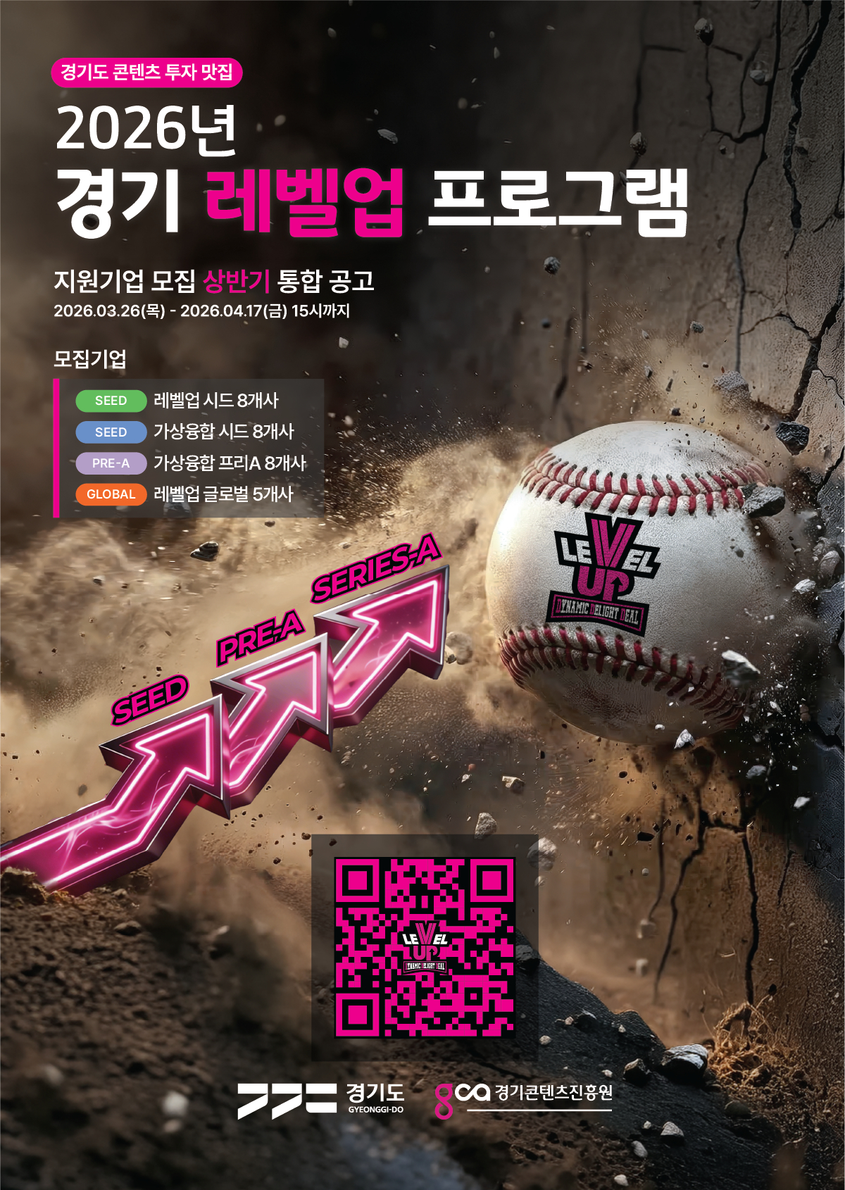 2026 경기 레벨업 프로그램 참여기업 모집 공고문./사진제공=경기콘텐츠진흥원