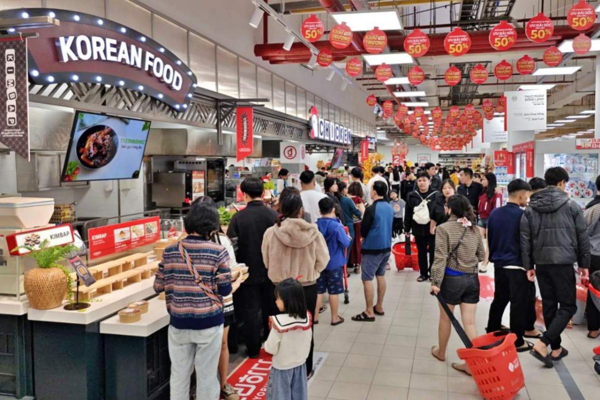 롯데마트 베트남 다낭점 '요리하다 키친' 매대./사진제공=롯데마트