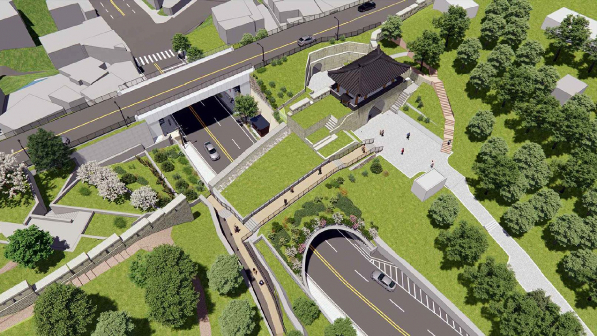 서울 종로구 창의문 단절구간 지형 회복사업 조감도. /사진제공=서울 종로구청