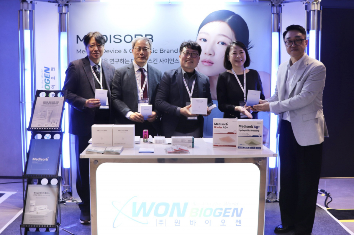 한국생체재료학회 춘계학술대회 내 원바이오젠 부스/사진제공=원바이오젠