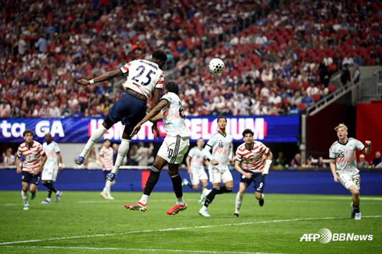 미국-벨기에 경기 장면. /AFPBBNews=뉴스1