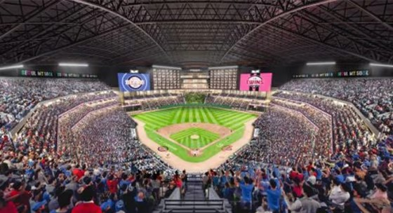 잠실 스포츠·MICE 복합개발 사업의 하나로 기존 잠실야구장 자리에 새로 들어서게 될 첨단 돔구장 실내 조감도. /사진=서울시