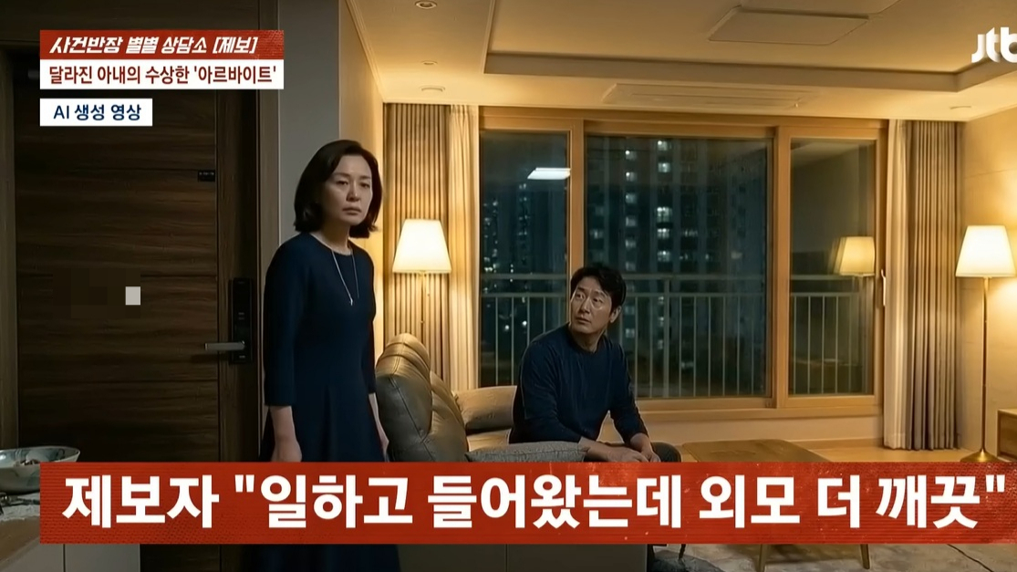 주말 부부 중이던 남편이 아내의 가정폭력 신고 때문에 힘든 시간을 보냈다는 사연을 전했다. /사진=JTBC '사건반장' 캡처