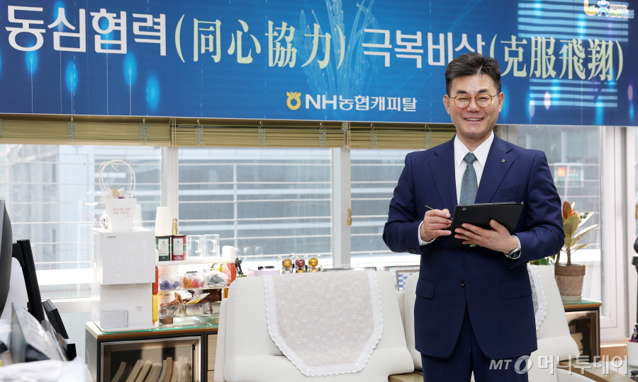 ▲지난 3월 23일 장종환 NH농협캐피탈 대표가 여의도 사옥에서 머니투데이 <더리더>와 인터뷰를 진행했다./사진=김창현 머니투데이 기자