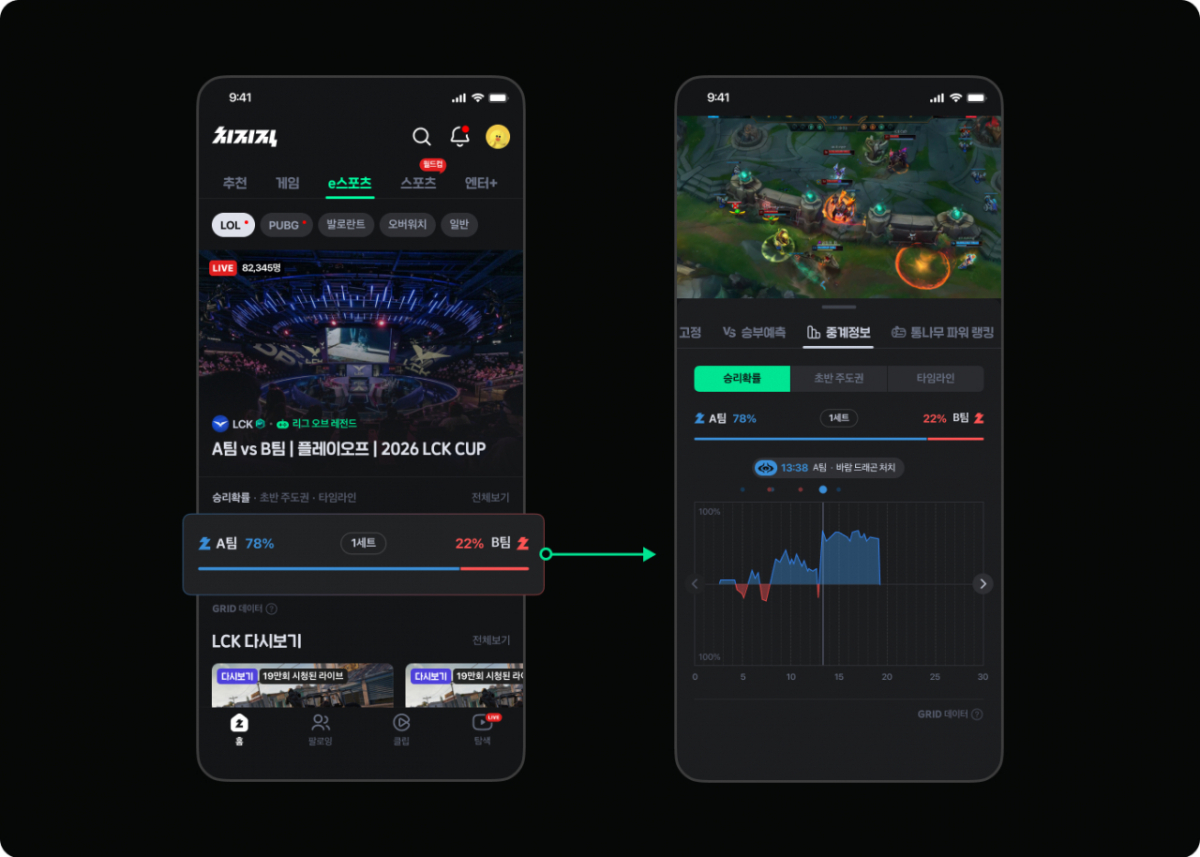 네이버 치지직 실시간 중계 정보/사진제공=네이버