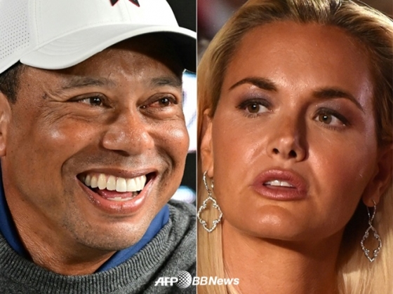 타이거 우즈(왼쪽)와 바네사 트럼프. /AFPBBNews=뉴스1