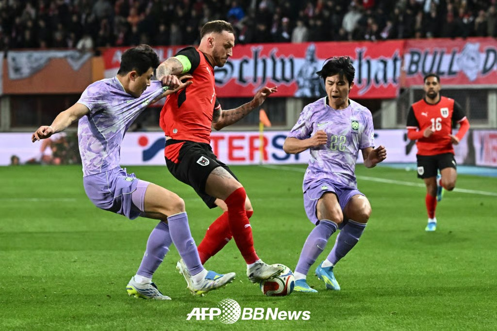 지난 1일(한국시간) 열린 한국과 오스트리아의 A매치 평가전 모습. /AFPBBNews=뉴스1