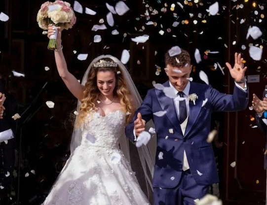 디오고 조타(오른쪽)와 루테 카르도소의 결혼식 사진. /사진=루테 카르도소 SNS 갈무리