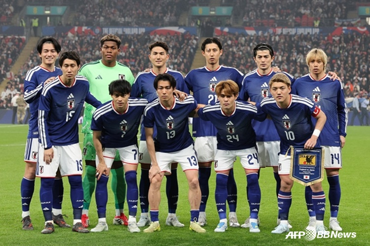 일본 축구대표팀의 잉글랜드전 선발 라인업. /AFPBBNews=뉴스1