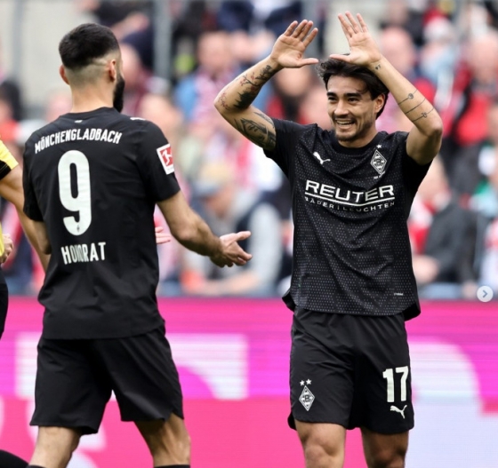 옌스 카스트로프(오른쪽). /사진=묀헨글라트바흐 공식 SNS 갈무리