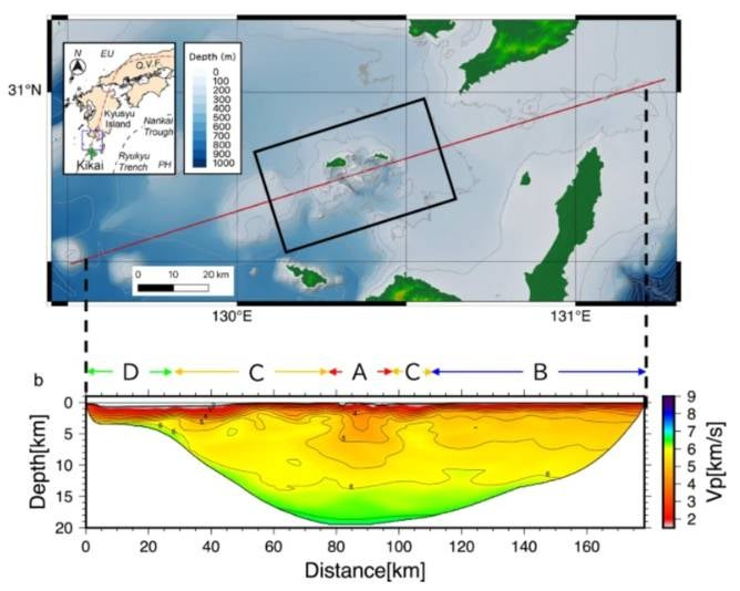 연구 지역의 수심 지도./사진='커뮤니케이션스 지구와 환경'