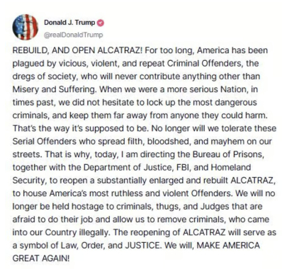 2025년 5월 도널드 트럼프 미국 대통령의 SNS 게시물 /사진=트루스소셜