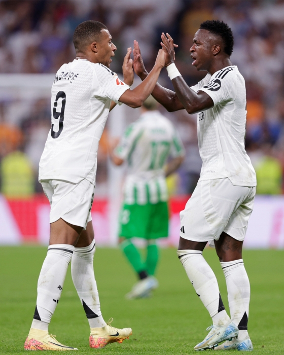 킬리안 음바페(왼쪽)와 비니시우스 주니오르. /사진=레알 마드리드 공식 SNS 갈무리