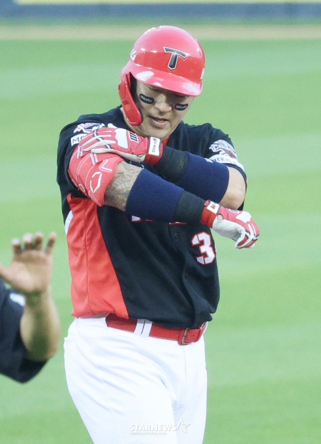 지난 시즌 최형우의 모습. /사진=김진경 대기자