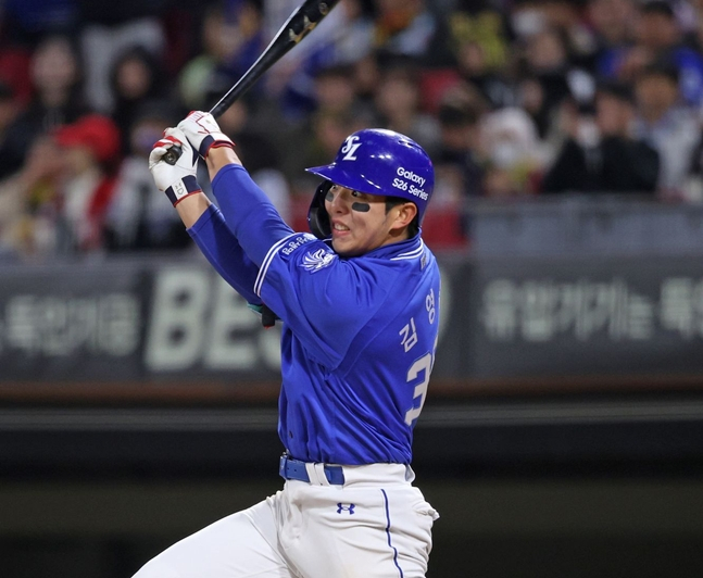 결승타의 주인공 김영웅. /사진=삼성 라이온즈