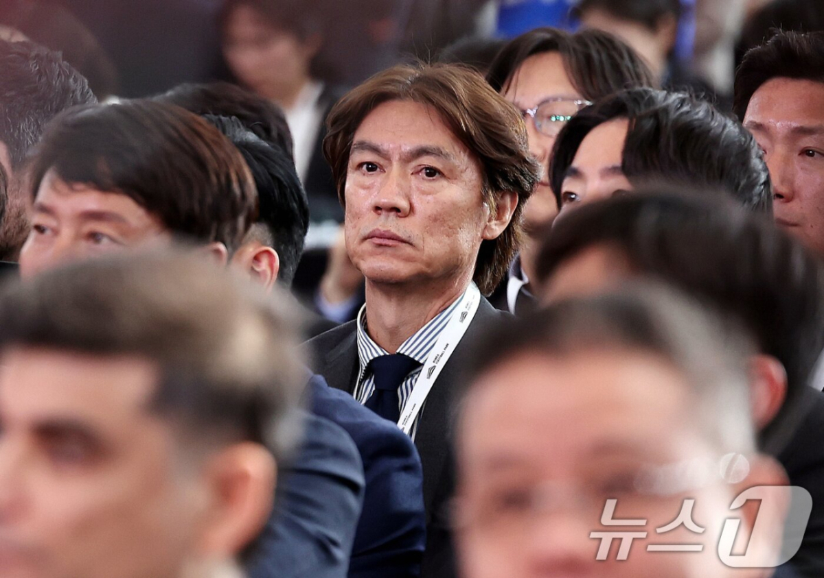 코리아풋볼파크 개관식에 참석한 홍명보 대한민국 축구 국가대표팀 감독. /사진=뉴스1