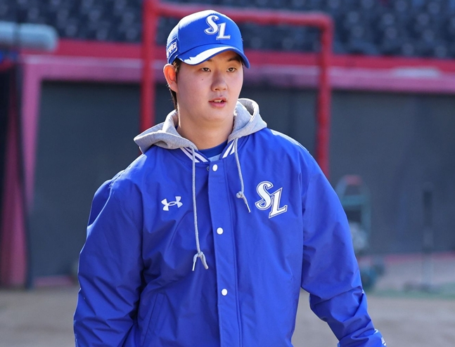 7일 경기를 앞둔 장찬희. /사진=삼성 라이온즈