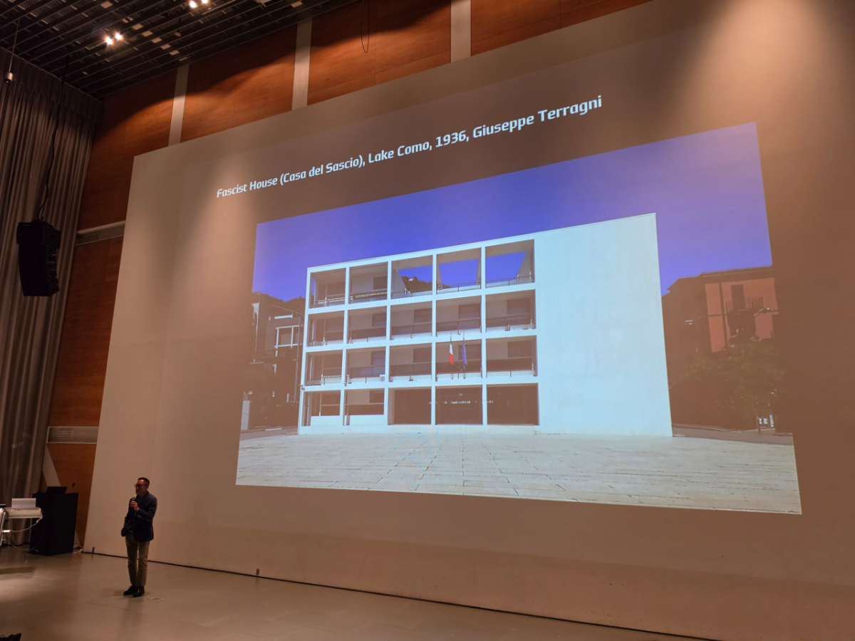 정태영 현대카드 대표이사 부회장이 7일 서울대학교 미술관에서 '건축과 건축학적 사고의 확장'을 주제로 강연하고 있다./사진=이창섭 기자