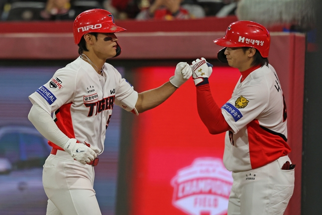 김도영(왼쪽)과 나성범. /사진=KIA 타이거즈