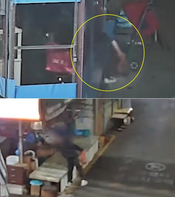 A씨 범행 모습이 담긴 CCTV 영상./사진=유튜브 채널 '대한민국 경찰청'