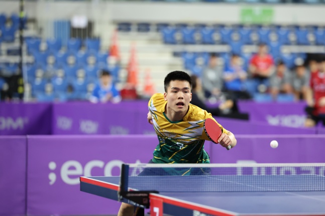 한국 남자 탁구대표팀의 임유노. /사진=대한탁구협회 제공