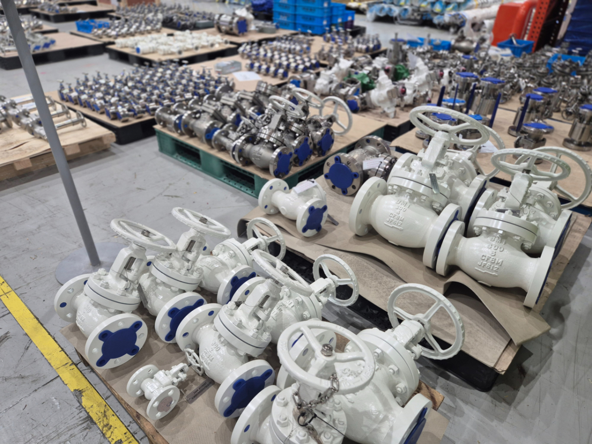 완성된 비엠티의 밸브 제품/사진=김평화 기자