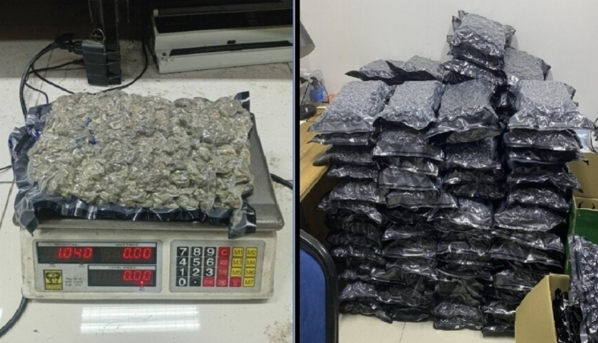 진공포장한 대마를 검은색 비닐로 재포장한 모습/사진=마약합수본 제공