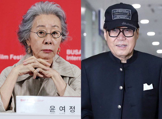 배우 윤여정과 그의 전남편 가수 조영남. /사진=뉴시스, 머니투데이 DB