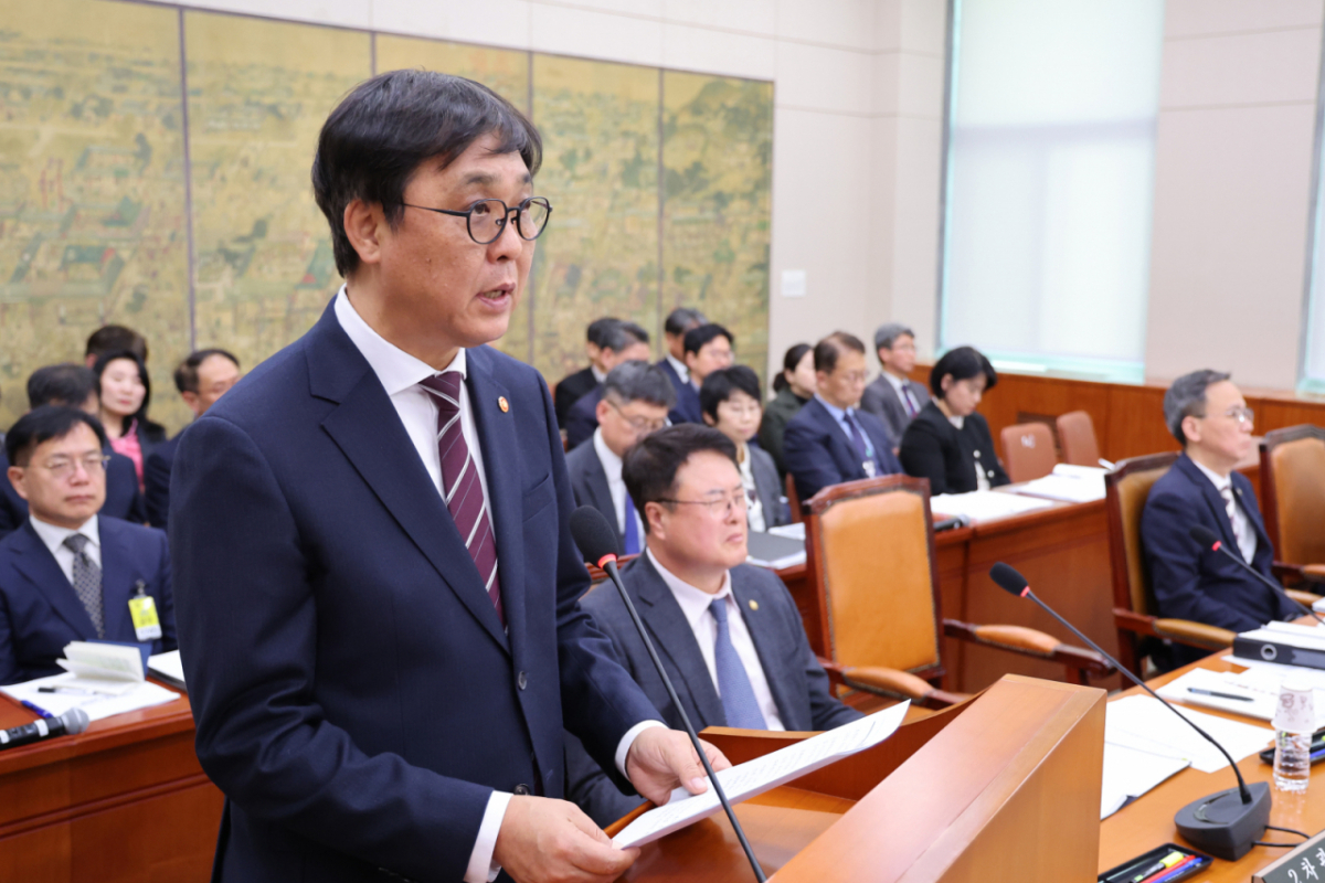  최휘영 문화체육관광부 장관이 6일 서울 여의도 국회에서 열린 문화체육관광위원회 전체회의에서 발언하고 있다. / 사진 = 뉴스1
