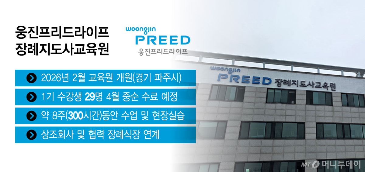 웅진프리드라이프 장례지도사교육원/그래픽=윤선정