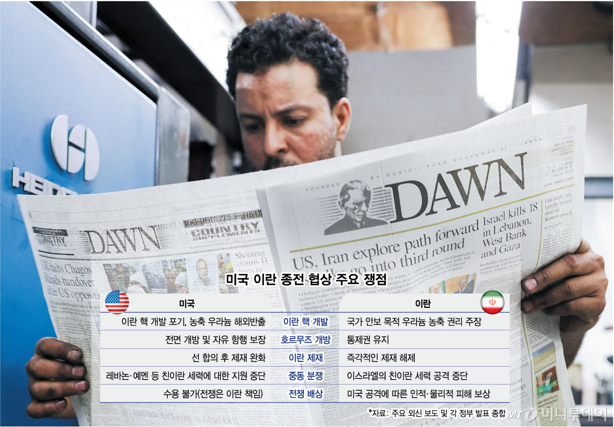 미국 이란 종전 협상 주요 쟁점. /그래픽=최헌정