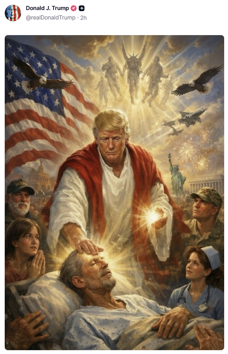 도널드 트럼프 미국 대통령이 SNS에 올린 이미지/AFPBBNews=뉴스1